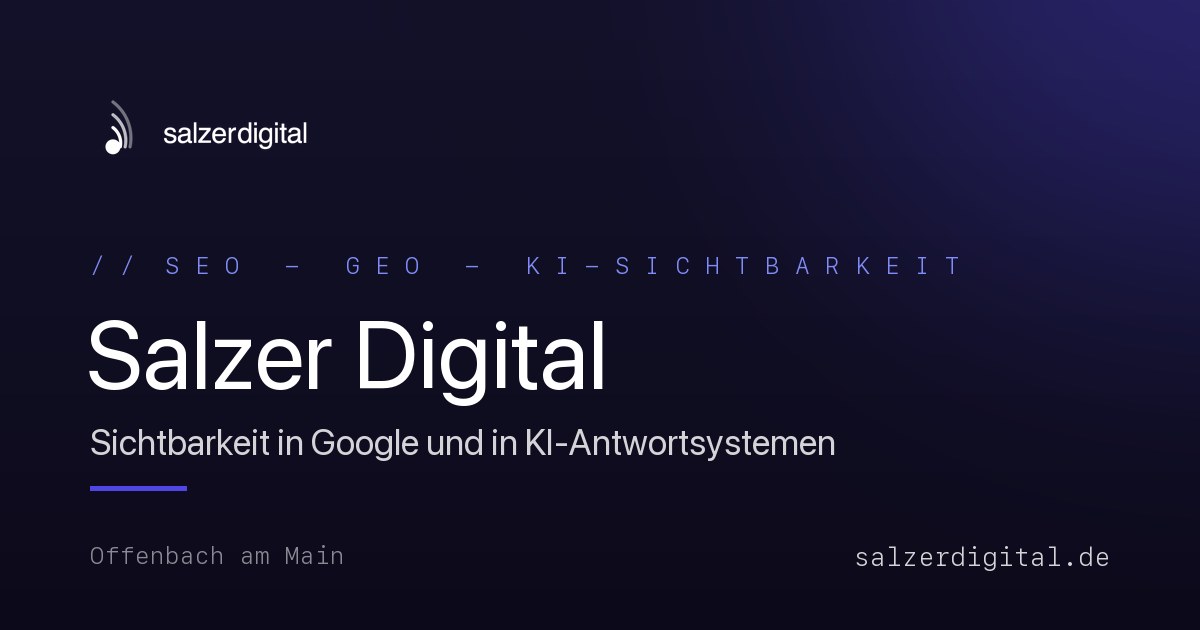 Salzer Digital – SEO, GEO und KI-Sichtbarkeit, Partner der Triplemind GmbH
